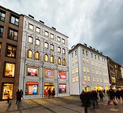 Die neue „FC Bayern Welt“ öffnet Ende 2020 in der Weinstraße im Zentrum von München  Visualisierungen: DO & CO